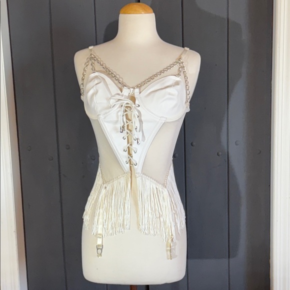 Shirley of Hollywood VTG Fringe Corset - Picture 1 of 9